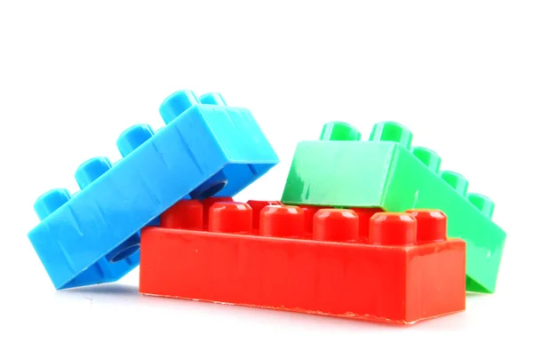 Color childish blocks to the building — Stock Photo, Image