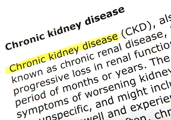 Chronic kidney disease, book — Stock Photo, Image