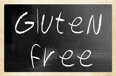 gluten diyet kavram - bir bla Beyaz tebeşir ile el yazısı