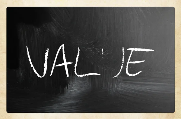 Text handwritten with white chalk on a blackboard — Stock Photo, Image