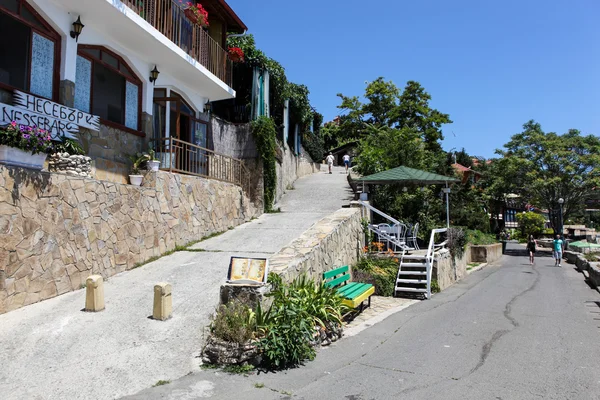 Utsikt över staden Old Nessebar och havet, Bulgarien — Stockfoto