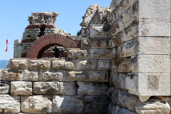 Udsigt over byen Gamle Nessebar og havet, Bulgarien - Stock-foto