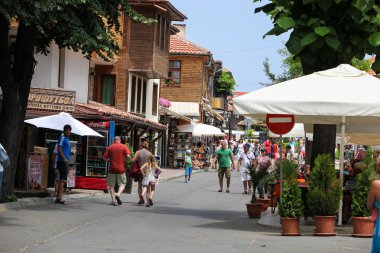 viran eski eski kilise Nessebar, Bulgaristan.