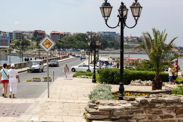 Vista da cidade Old Nessebar and sea, Bulgária — Fotografia de Stock