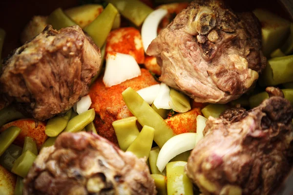 Баранини тушковане м'ясо з овочами — 스톡 사진