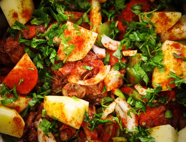 A mutton stew with mixed vegetables — Stock Photo, Image