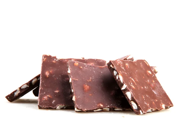 흰색으로 분리 된 초콜릿 — 스톡 사진
