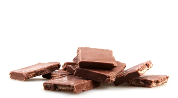 Chocolate Isolated On White — Stock Photo, Image