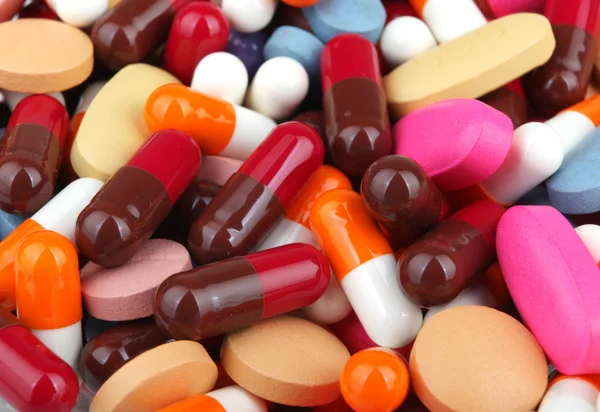 Pilules de nombreuses formes regroupées — Photo