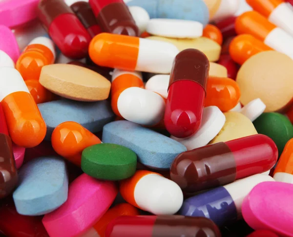 Pills Of Many Shapes Grouped Together — Stock Photo, Image