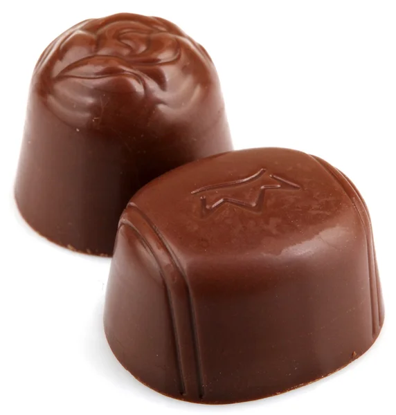 Cioccolato isolato su sfondo bianco — Foto Stock