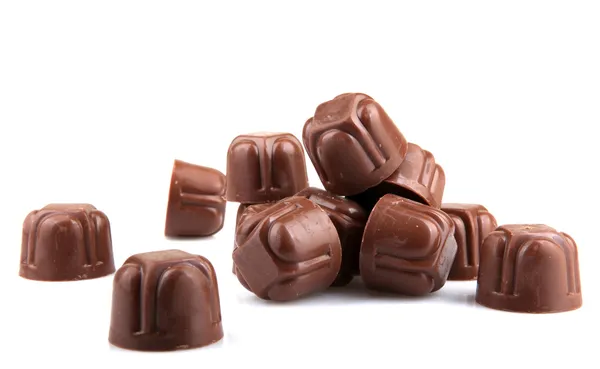 Chocolate aislado sobre fondo blanco — Foto de Stock