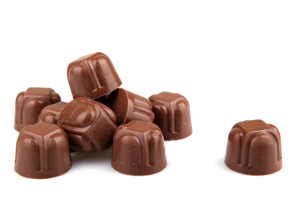 Chocolade geïsoleerd op een witte achtergrond — Stockfoto