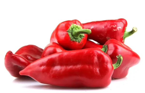 Red Chilli Peppers On White Background — Stock Photo, Image