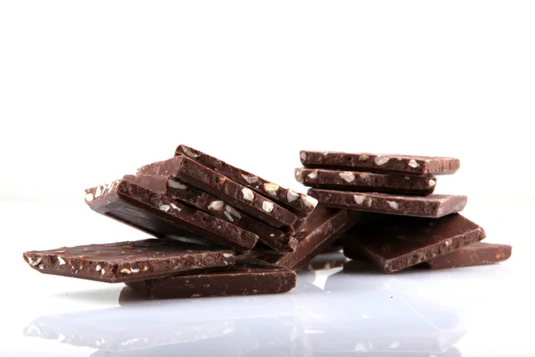 Csokoládé desszert darab édes étel — Stock Fotó