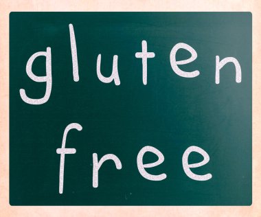 gluten diyet kavram - bir bla Beyaz tebeşir ile el yazısı