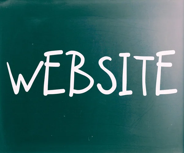 "Website "handgeschreven met wit krijt op een Blackboard — Stockfoto