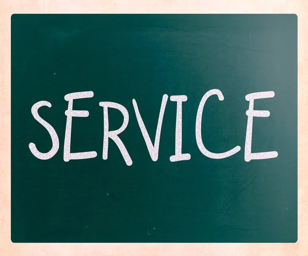 "Service" handwritten with white chalk on a blackboard — Stock Photo, Image