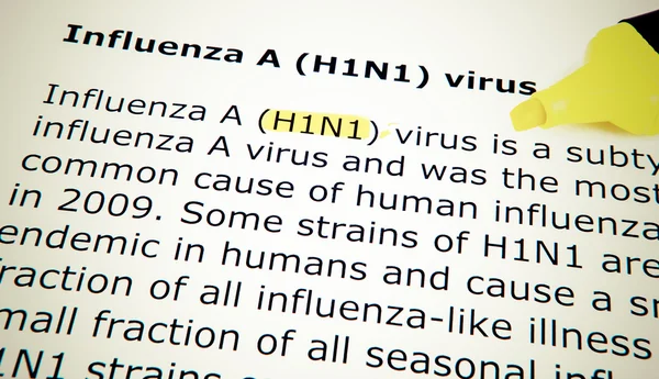 Beelden van het h1n1 influenzavirus — Stockfoto