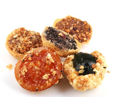 Beyaz bir arka plan üzerinde izole kek