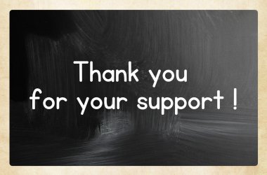 thank you for your support ! clipart