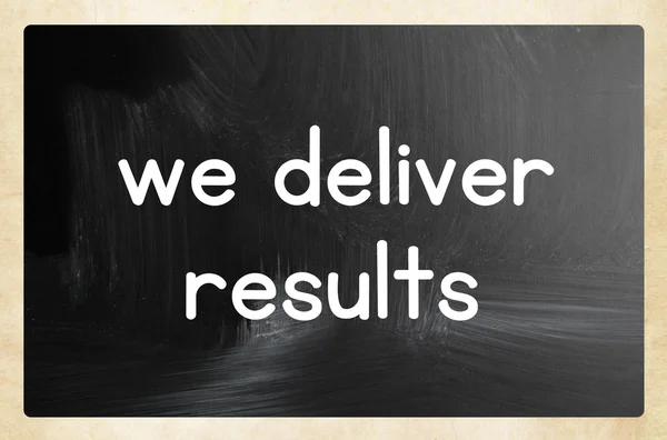 We deliver results concept — Stock Photo, Image