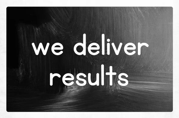 We deliver results concept — Stock Photo, Image