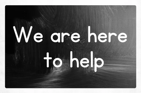 We zijn hier om te helpen. — Stockfoto