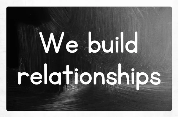 We build relationships — Stock Photo, Image