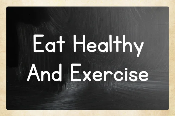 Eat healthy and exercise — Stock Photo, Image