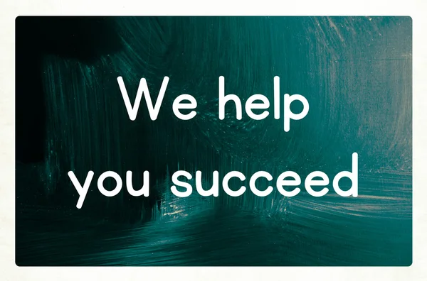 Pomożemy ci odnieść sukces. — Zdjęcie stockowe