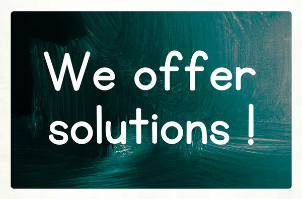 We offer solutions! — Stock Photo, Image