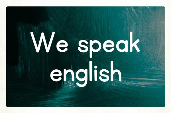 We speak english concept — Stock Photo, Image