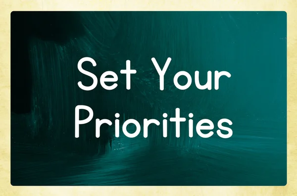 Set your priorities — Stock Photo, Image