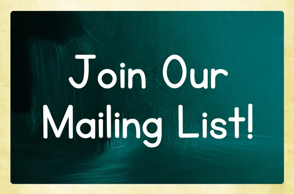 Join our mailing list — Stock Photo, Image