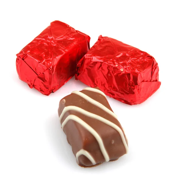 Асорті вишукані шоколадні цукерки — стокове фото