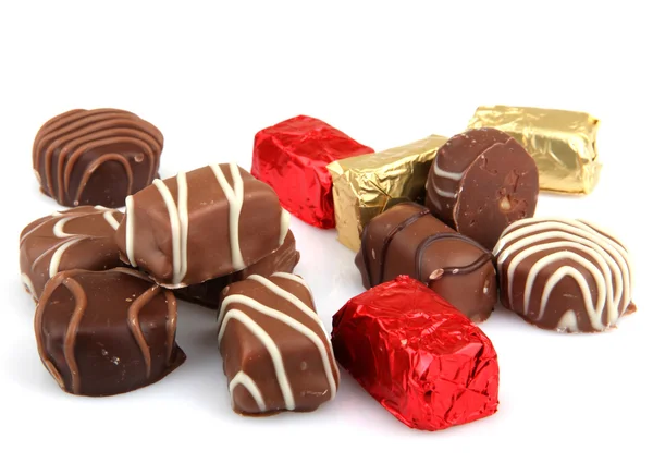 Różne czekoladki — Zdjęcie stockowe