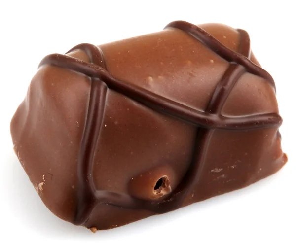 Sjokoladetrøfler isolert på hvit bakgrunn – stockfoto