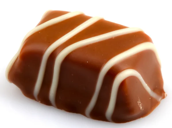 Schokoladentrüffel isoliert auf weißem Hintergrund — Stockfoto