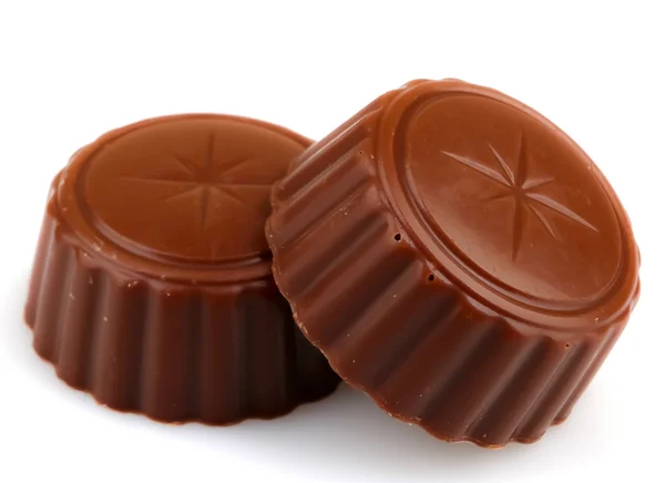 Čokoládové lanýže izolované na bílém pozadí — Stock fotografie