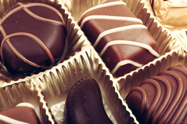 Deliciosos pralinés de chocolate — Foto de Stock