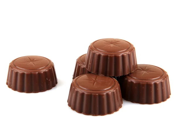 Chocolade geïsoleerd op een witte achtergrond — Stockfoto