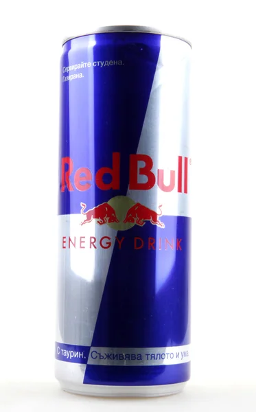 Aytos, Bulgária - január 25-én 2014-re: red bull üveg is elszigetelt — Stock Fotó