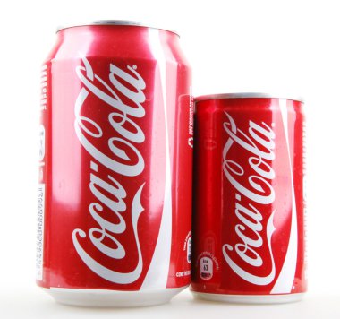 Aytos, Bulgaristan - 28 Ocak 2014: Coca Cola beyaz izole