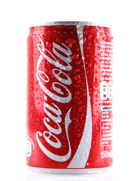 AYTOS, BULGÁRIA - FEBRUARI 01, 2014: Coca-Cola isolada sobre branco — Fotografia de Stock