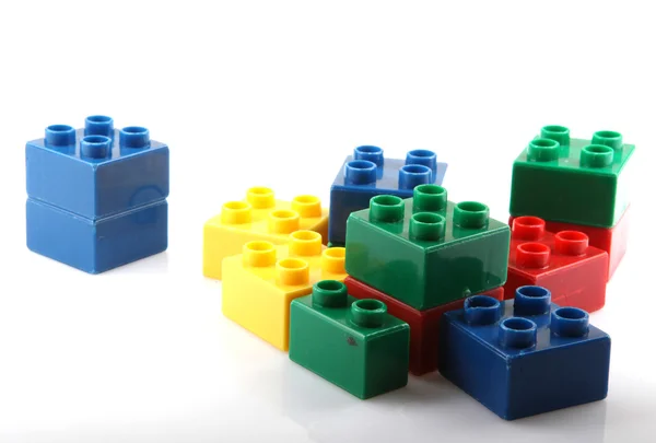 Building Blocks Isolated On White — Stock Photo, Image