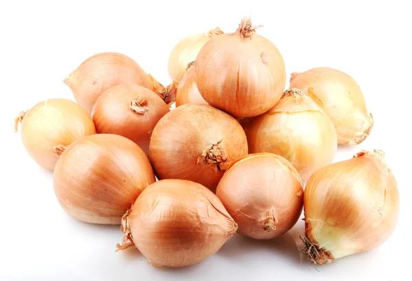 Fresh onion bulbs isolated on white background Stock Image