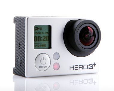 Aytos, Bulgaristan - 15 Mart 2014: beyaz zemin üzerine izole gopro hero3 siyah baskı.
