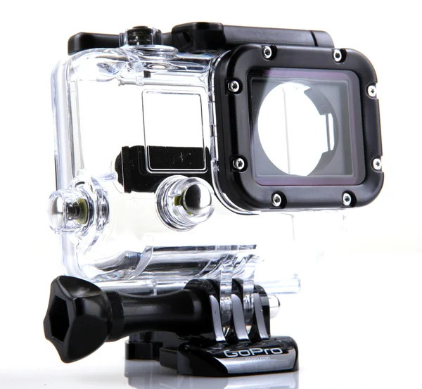 AYTOS, BULGARIA - MARCH 15, 2014: GoPro HERO3 Black Edition isolated on white background. — Stock Photo, Image