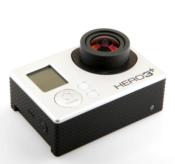 Aytos, Bulgarien - 15 mars 2014: gopro hero3 svart upplagan isolerad på vit bakgrund. — Stockfoto